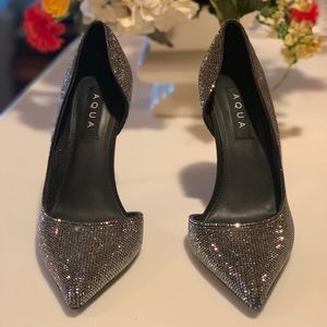 Aqua Rhinestone Heels